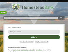 Tablet Screenshot of homesteadbank.com